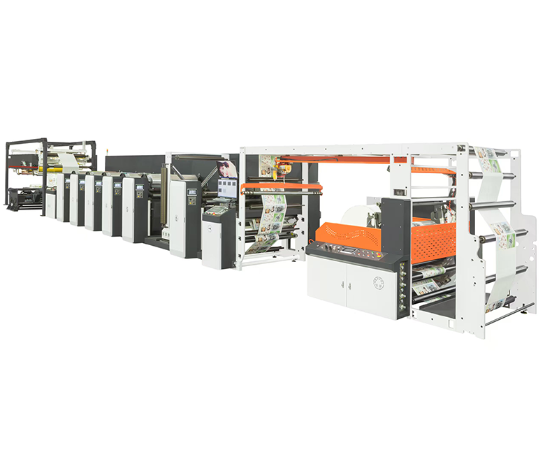 4 kleuren non-stop servo-aangedreven horizontale flexodrukmachine