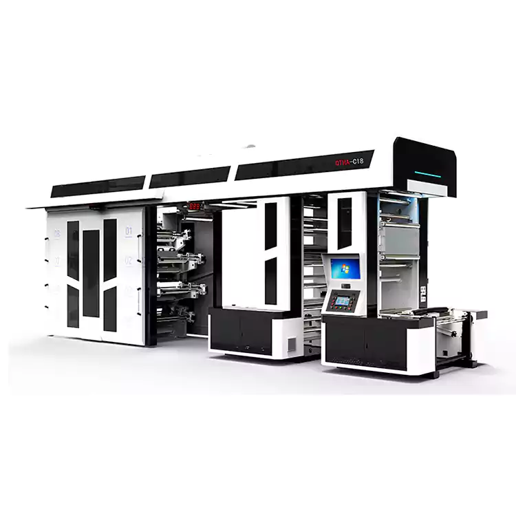 8 kleuren flexografische drukpersen aangepast voor het bedrukken van boodschappentassen