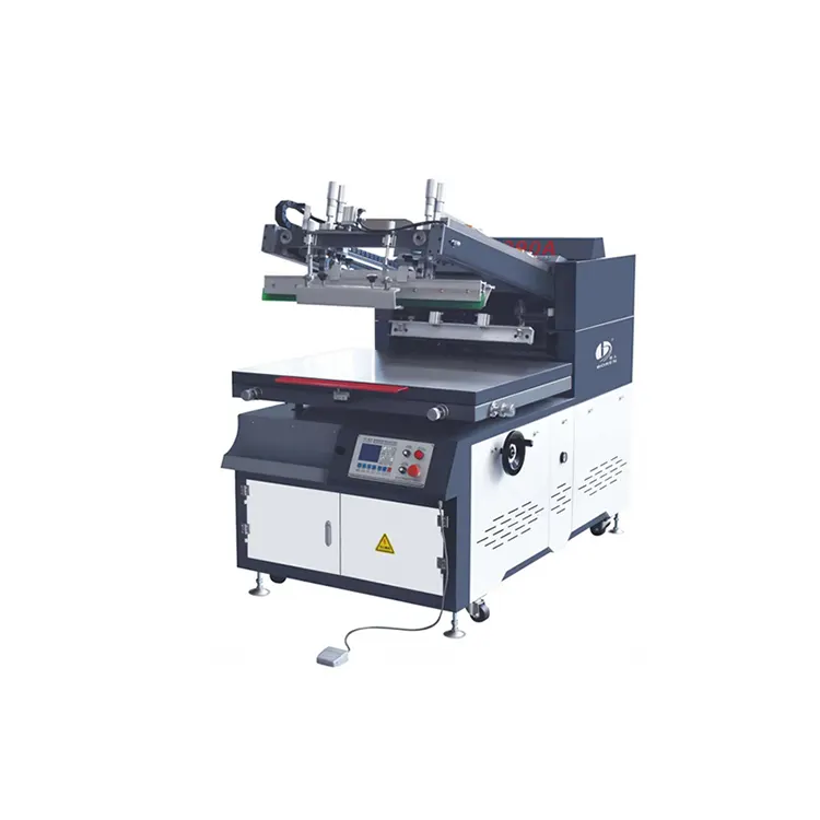 Microcomputergestuurde zeefdrukmachine met platte diagonale arm